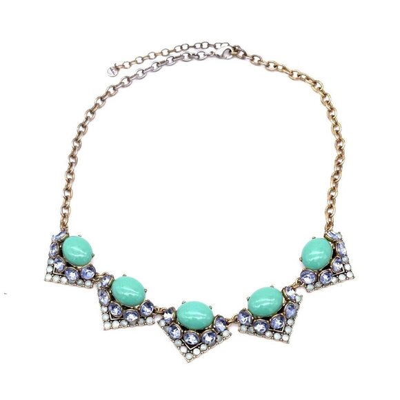 Stella & Dot Rhinestone Chunky Necklace Signed Lobster Closure Adjustable 22" - Picture 1 of 4